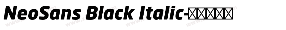 NeoSans Black Italic字体转换